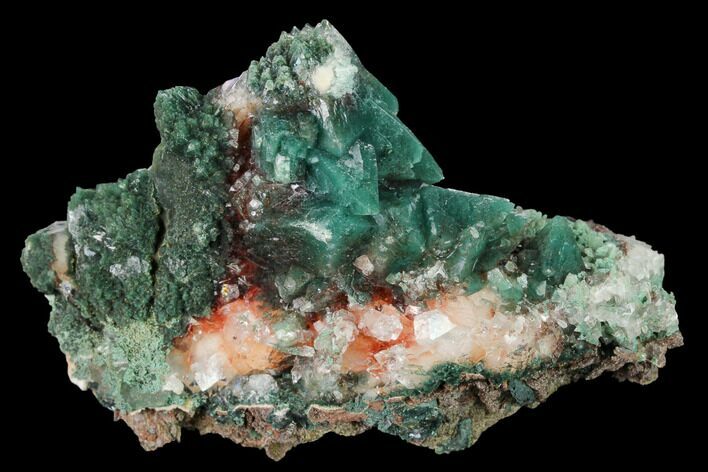 Heulandite & Apophyllite Crystals w/ Celadonite Inclusions -India #168821